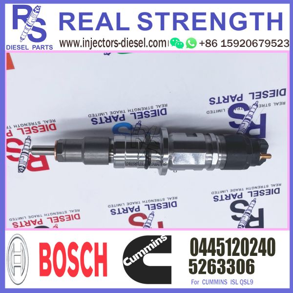 Injecteur de carburant commun 5263306 de rail de moteur diesel de haute performance 0445120240