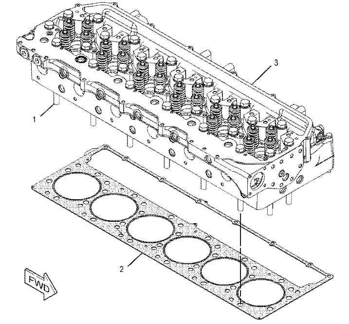356-2070 486-6227 Tête de cylindre roue de tracteur pièces détachées pour 621H C13