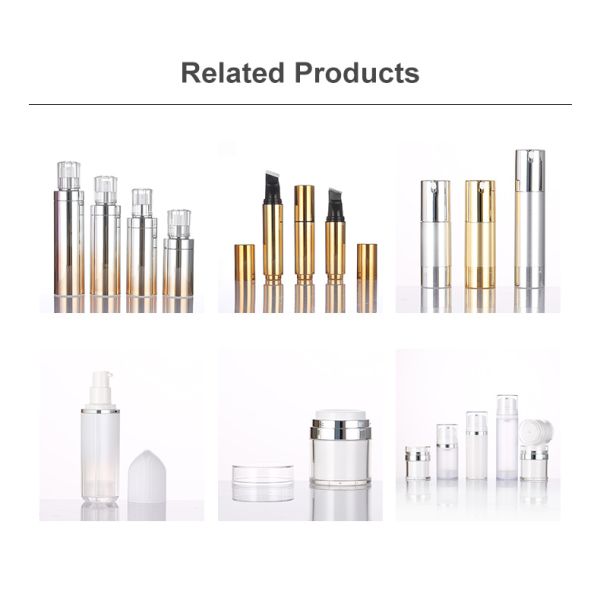 Luxury Rose Gold Airless Pump Bottle 15-20ml Round Airless Lotion Bottle Serum Bottle