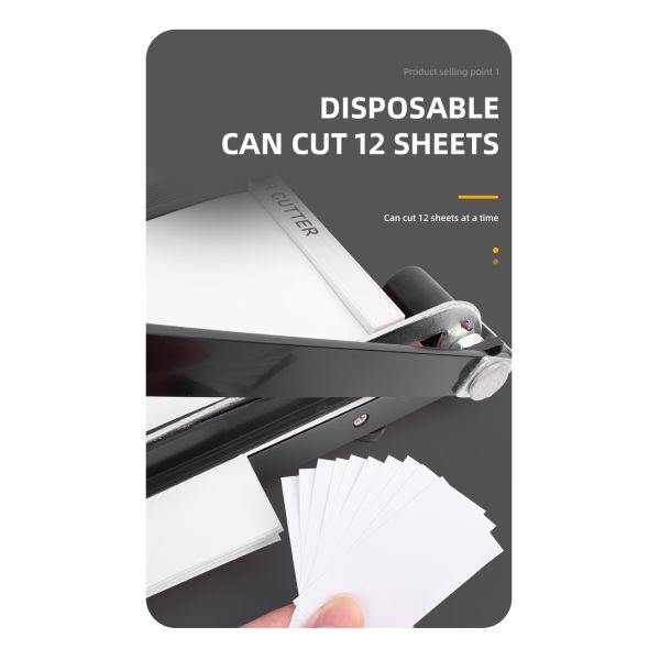 Paper Cutter Professional Design B4 Guillotine Paper Trimmer With Wooden Base