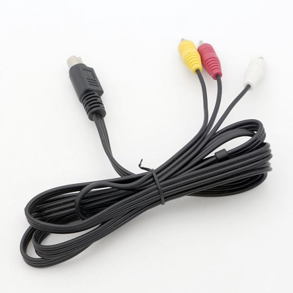 OEM 1M 2M 3M 9 Pin Mini Din to RCA S Video Audio Cable for TV Displays Audio Video Receiver