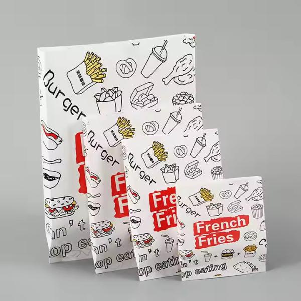 CMYK 4 Color Offest Printing Disposable Fast Food Packaging Box For Burger French Fries And Fried Chicken