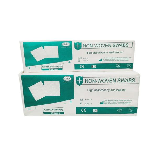 EO Sterile 40gsm 5X5cm 7.5X7.5cm Non Woven Gauze Swabs