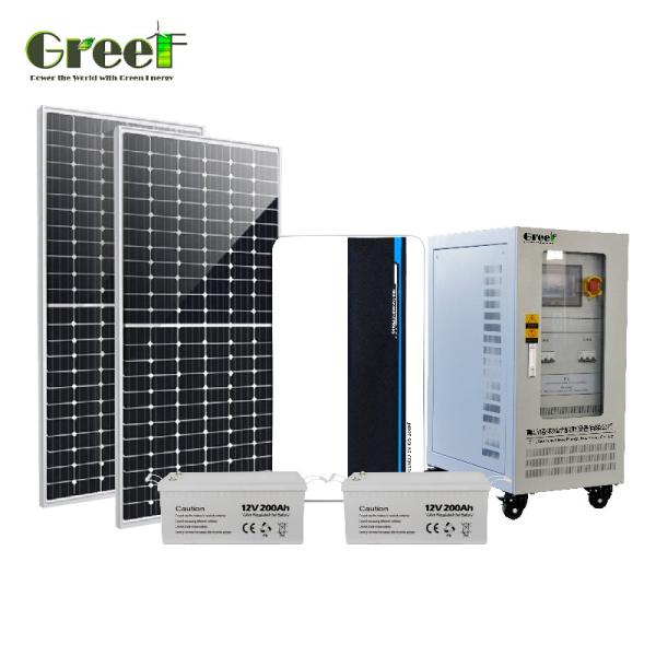 5KW 10kw オン グリッド オフ グリッド 太陽光発電システム、家庭用蓄電池付き