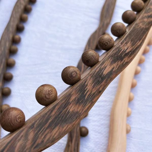 Personal Health Care 8 Beads Wooden GuaSha Massage Stick for Meridian Scrapping Therapy