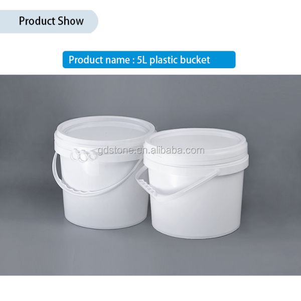 22.2cm White Five Gallon Buckets With Lid Corrosion Resistant