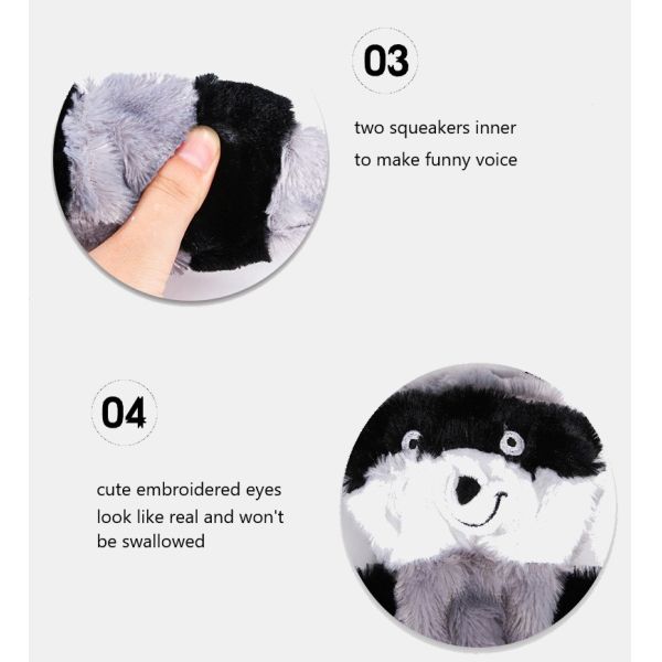 Molar Indestructible Plush Squeaky Dog Toys Brown Puppy Chew Toys