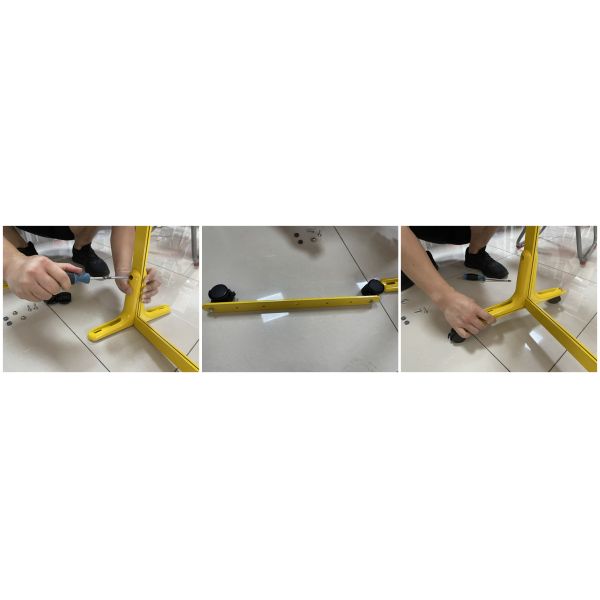 Metal Holder Feet Aluminum Alloy Room Divider Privacy Screens Divider Partition Movable Wheel for Hotel