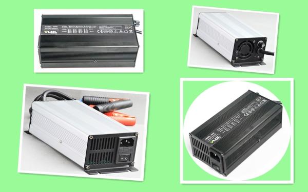 Intelligent 14V 15A Race Car Battery Charger 1.5 KG With Aluminum Black Silver Housing