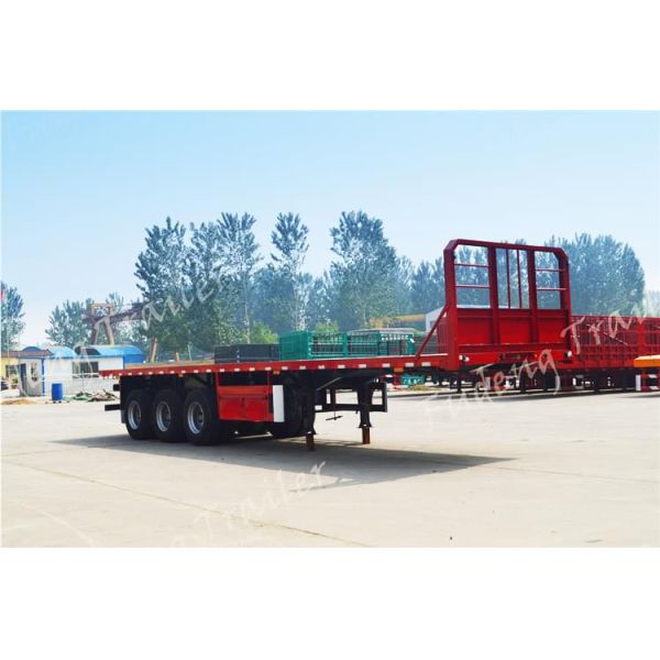 BPW Axle 40ft Heavy Duty Flatbed Trailer With Super Single Tire Air Suspension