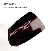 PET-PH223 PET Brillant métallique noir rose auto PPF autocollecteur 1,52m x 18m auto-adhésif