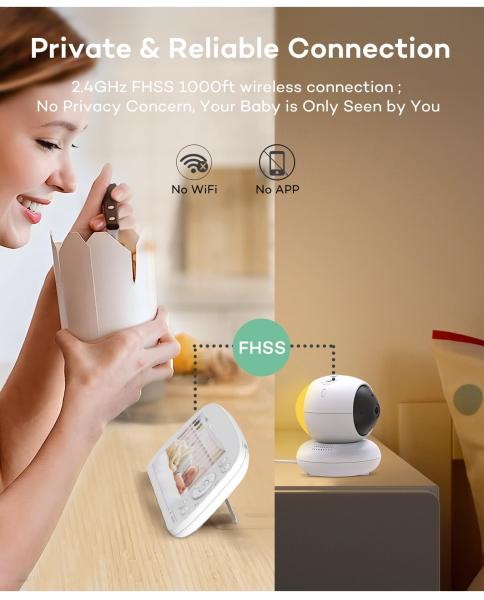 5.5 Inch Full HD Baby Monitor with Night Vision and Two-Way Audio