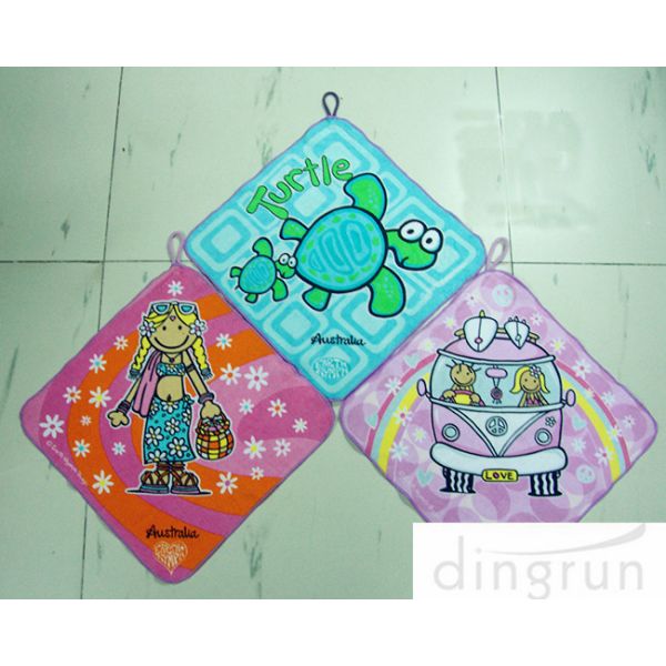 Cartoon Customized Luxury Hand Towels Bathroom Easy Clean Dry Fast Azo Free