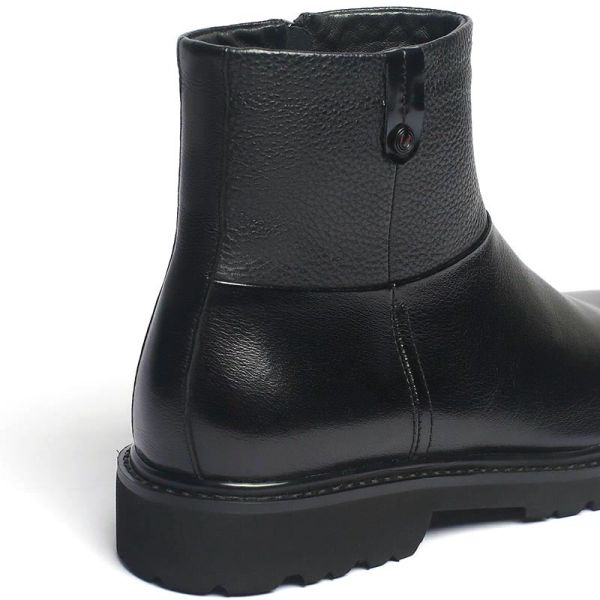 BRUNO VIERO Black Anti Skid Mens Leather Casual Boots