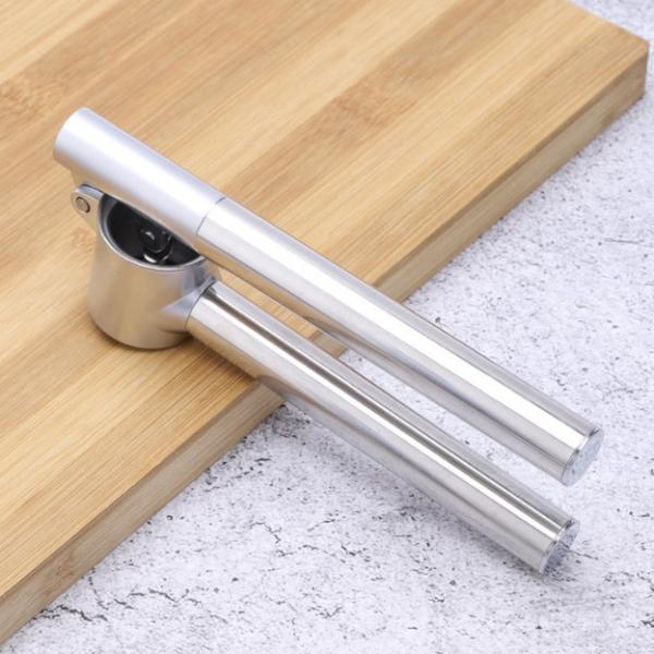 Garlic Press Mincer Rust Proof 304 Stainless Steel Garlic Crusher & Peeler Set