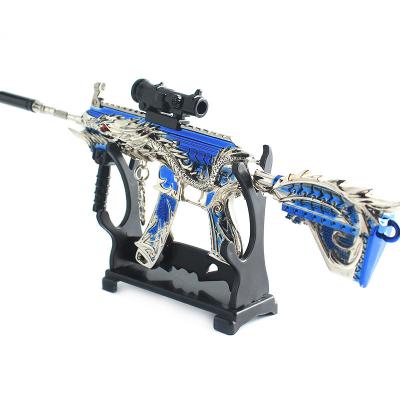 OEM ODM Silvery Dragon Metal Gun Keychain With Five Claws 22CM M416