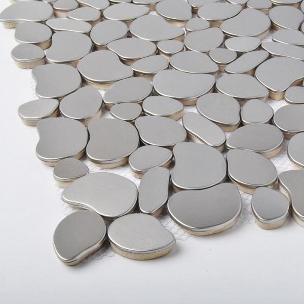 Commercial Pebble Metallic Mosaic Tiles Mosaic Pieces For Shower Floor