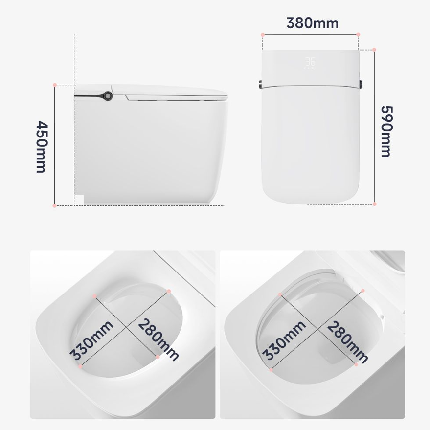 Luxury One Piece Modern Smart Toilet Automatic Ceramic Intelligent Toilet