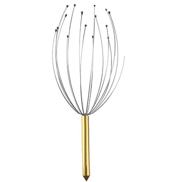 OEM Metal Head Massager Stick With Steel Balls Relaxing Hair Scalp Massage Comb