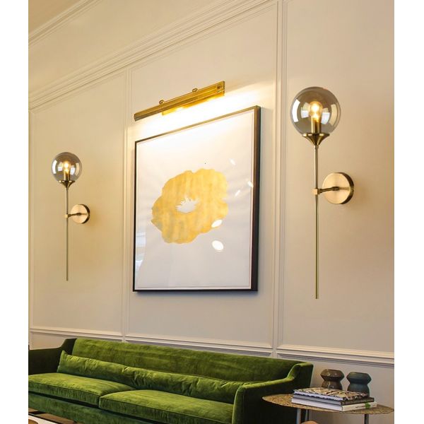 Rose Gold Color glass ball wall sconce for Corridor Living room Studio Bedroom ( WH-OR-07)