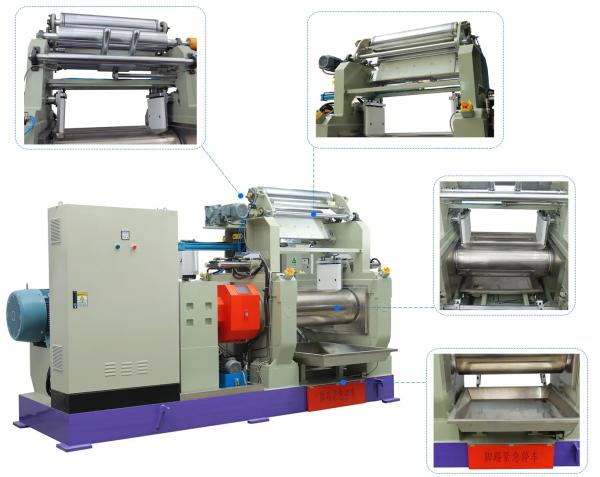 Two Roller Open Mixing Mill 18 Inch For Rubber And Plastic Processing Industry