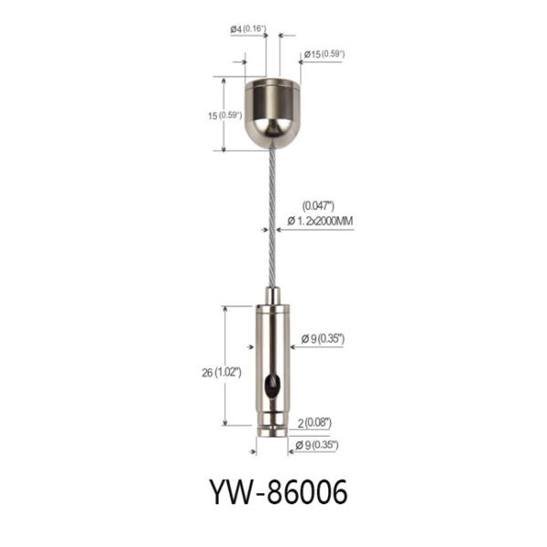 Allumant le système accrochant léger linéaire YW86005 réglable de matériel