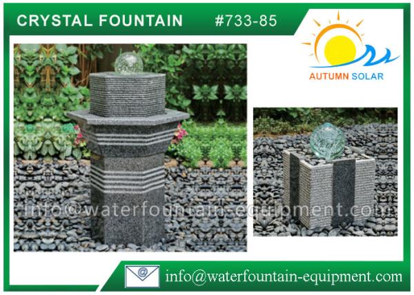 Glass Rolling Ball Small Garden Water Features , Different Shape Granite Ball Fountain