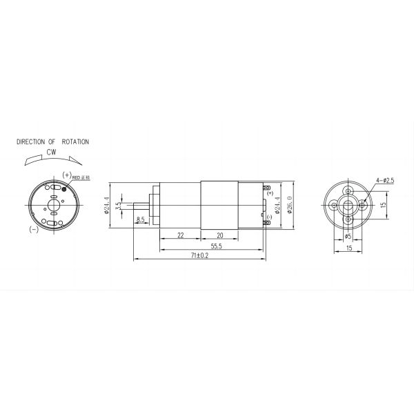 Moteur à brosse cc 14.5V 80w 1000-3000rmp moteur fil de cuivre moteur électrique 80w pour presse-agrumes