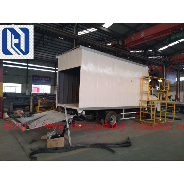 Flatbed Transport Semi Trailer Trucks 2 Axle Four Double Container Trailer