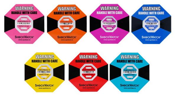 ShockWatch 2 Label,impact indicators label,7 colors