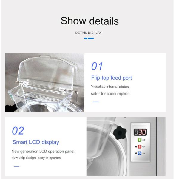 15-20L/h Table Top Ice Cream Maker Fully Automatic Simple Operation 52.5*49*64CM 220V