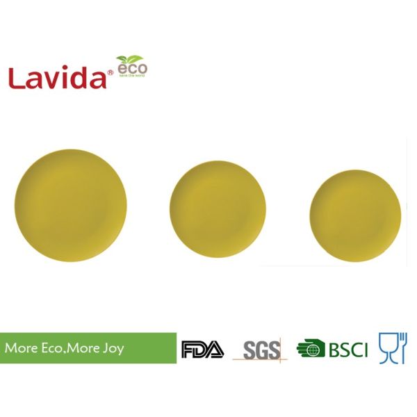 Biodegradable Bamboo Fiber Dinnerware , Non - Flammable Bamboo Fibre Dinner Set