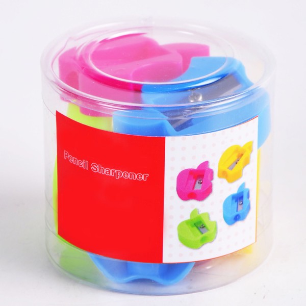 apple shape plastic cheap pencil sharpeners