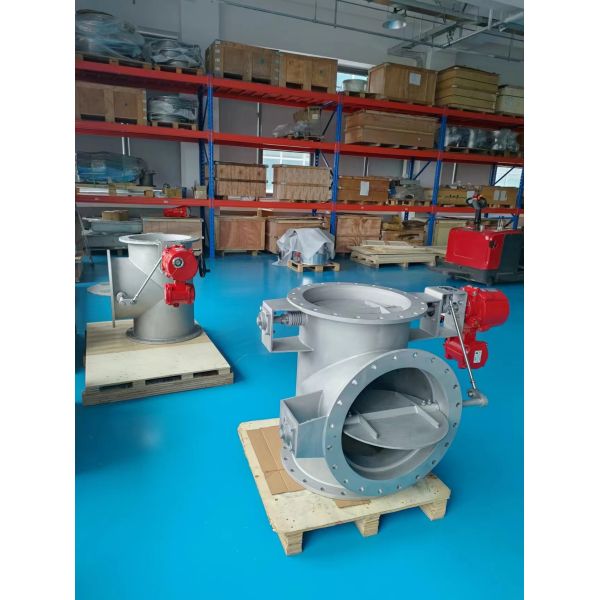 Электрический трехсторонний клапан управления Фланц из нержавеющей стали Вентилируемый клапан бабочки