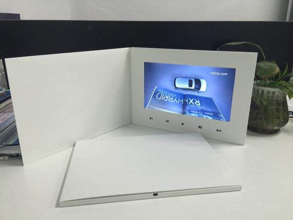 128MB 10 Inch Video Marketing Brochure Lcd Video Greeting Card With Button Control