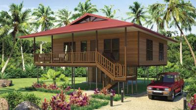 Casa de aço pré-fabricada leve Edifícios de metal pré-fabricados à prova de terremotos, bangalôs na praia