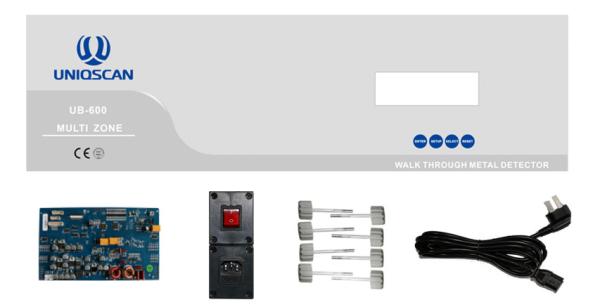 18 zones Walk through Metal Detectors with RS232 Serial port communication