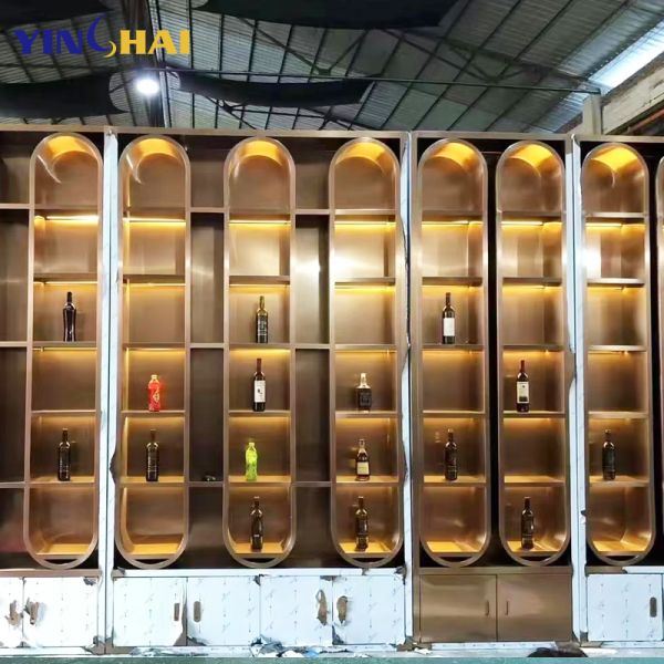 Dust Proof Stainless Steel Wine Cabinet Power Saving Glass Wine Display Cabinet