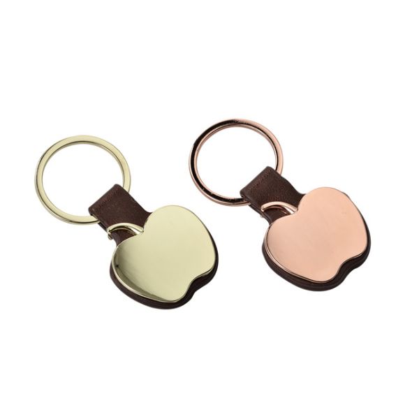 Chaîne principale en cuir d'unité centrale d'alliage de Pantone Rose Gold Key Rings Zinc