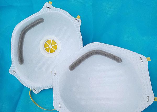 White Reusable Face Mask Coronavirus N95 Medical Industrial Skin Friendly
