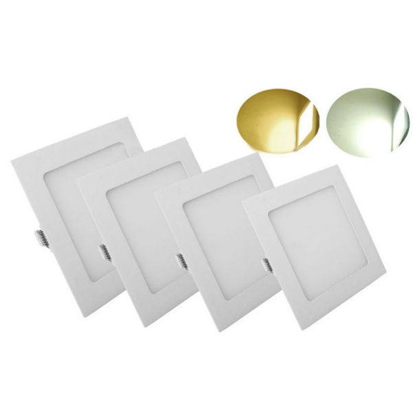 Square 3W Recessed Led Panel Light Warm White Cold White For Kitchen , Office