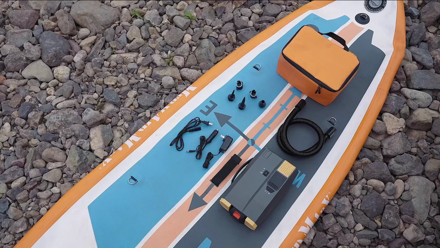 Пластиковый настраиваемый цвет портативный DC 12V SUP электрический насос электрический стоячий палуба цифровой насос с батареей