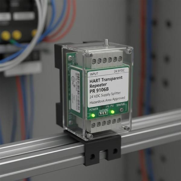 DIN Rail Mount HART Transparent Repeater PR 9106B 24 VDC Supply With Splitter Function