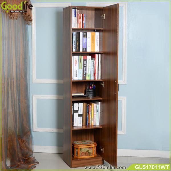Living Room Wooden Shoe Cabinet Nordic Brown Melamine MDF Wood Storage Locker