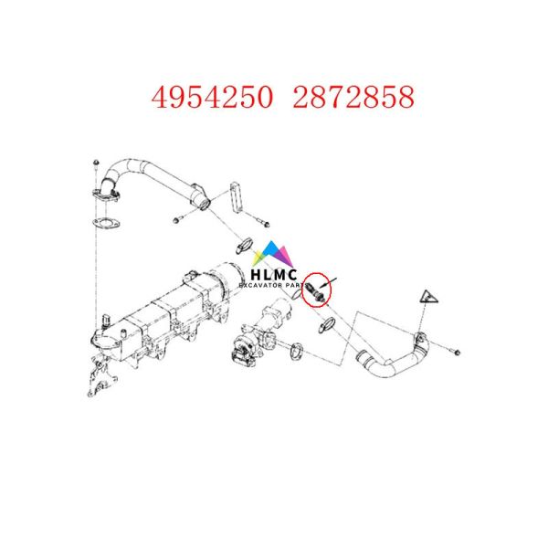 Exhaust Gas Temperature Sensor 4954250 2872858 Cummins Dodge Ram 2500 3500 4500 5500 6.7L Cumnins Engine ISF3.8