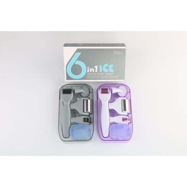 6 in 1 Derma Roller Kit with Ice Roller Skin Cooling Derma Care Facial Beauty NO Plugs Type