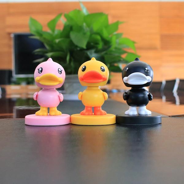 B.Duck Bobble Head Dolls Yellow Duck ODM Plastic PVC Material