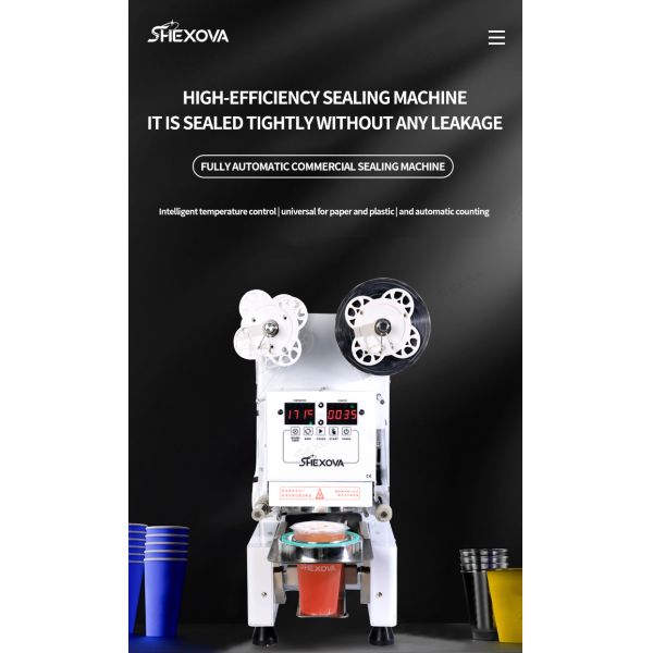 Automatic Electric 90mm 95mm Plastic Cup Sealing Machine With Paper PP Pet Cup