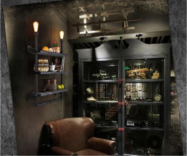 Rustic industrial wall lamp study store shop restaurant cafe light antique wall light （WH-VR-26)