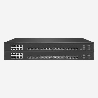 Gigabit Unmanaged Ethernet Switch Rack Montado Alimentação interna com 8 RJ45 e 16 SFP